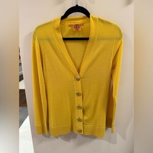Tory Burch Sunny Yellow Cardigan - size, medium